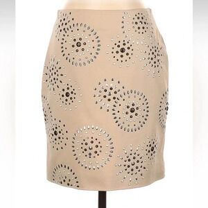 White House Black Market Beaded Embellished Pencil Skirt Boho Festival Size 0